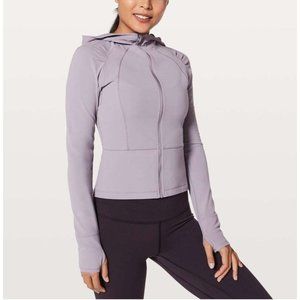 Lululemon Move With Ease Jacket Dusty Dawn 10 Nulu Women Hooded Thumbholes